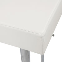 PU Leather Stainless Steel Bar stool - White - JVEES