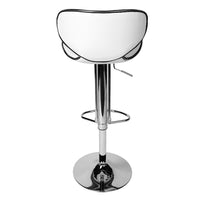 Set of 2 PU Leather Kitchen Bar Stool White - JVEES