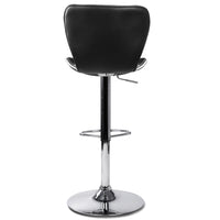 Set of 2 PU Leather Kitchen Bar Stool Black - JVEES