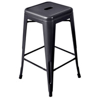 Set of 4 Replica Tolix Kitchen Bar Stool 66cm Black - JVEES