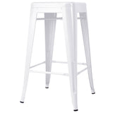 Set of 4 Replica Tolix Kitchen Bar Stool 66cm White - JVEES