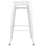 Set of 4 Replica Tolix Kitchen Bar Stool 66cm White - JVEES