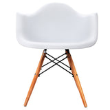 Set of 2 Replica Eames Cafe Chairs Beech White - JVEES