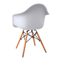 Set of 2 Replica Eames Cafe Chairs Beech White - JVEES