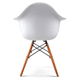 Set of 2 Replica Eames Cafe Chairs Beech White - JVEES