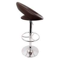 Set of 2 PU Leather Kitchen Bar Stool Chocolate - JVEES