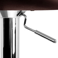 Set of 2 PU Leather Kitchen Bar Stool Chocolate - JVEES