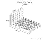 Bella Bedframe Queen Size - White - JVEES