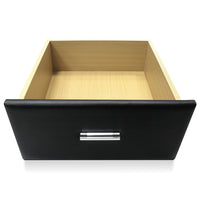 Deluxe PU Leather 2 Drawers Cabinet Black - JVEES