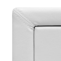 Deluxe PU Leather 2 Drawers Cabinet White - JVEES