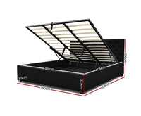 King Gas Lift Bed Frame - Charcoal (Smooth Base) - JVEES