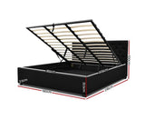 King Gas Lift Bed Frame - Charcoal (Smooth Base) - JVEES