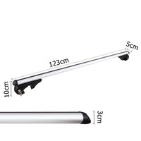 Universal Roof Racks Cross Bars 120cm Lockable - JVEES