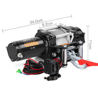 4500LBS Electric Winch ATV 4WD Steel Wire w/ Remote - JVEES