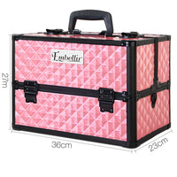 Portable Cosmetic Beauty Make Up Carry Case Box Pink - JVEES