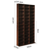 Adjustable CD DVD Book Storage Shelf Brown - JVEES