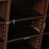 Adjustable CD DVD Book Storage Shelf Brown - JVEES