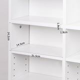 Adjustable CD DVD Book Storage Shelf White - JVEES