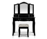 Dressing Table with Mirror - Black - JVEES