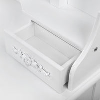 7 Drawer Dressing Table w/ Mirror White - JVEES