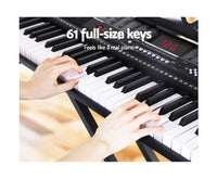 61 Keys Electronic Piano Keyboard LED Electric w/Holder Music Stand USB Port - JVEES