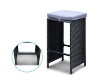 5-Piece Outdoor Bar Table and Stools Set - JVEES