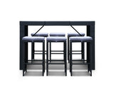 7-Piece Outdoor Bar Table and Stools Set - JVEES