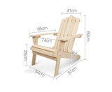 5 Piece Wooden Outdoor Chair and Table Set Natural - JVEES