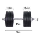 35kg Fitness Gym Exercise Dumbbell Set - JVEES