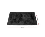 Ultra Soft Shaggy Rug Large 200 x 230cm Anti-slip Area Rug - Black - JVEES