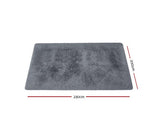 ﻿140x200cm Ultra Soft Shaggy Rug Large Floor Carpet Anti-slip Area Rugs Grey - JVEES