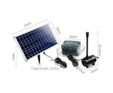 1600L/H Submersible Fountain Pump with Solar Panel - JVEES