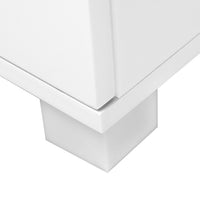 High Gloss Two Drawers Bedside Table Cabinet Lamp Unit White - JVEES