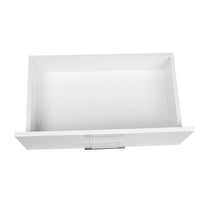 High Gloss Two Drawers Bedside Table Cabinet Lamp Unit White - JVEES