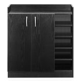 2 Doors Shoe Cabinet Storage Cupboard Black