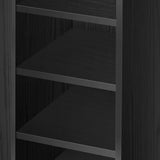 2 Doors Shoe Cabinet Storage Cupboard Black - JVEES