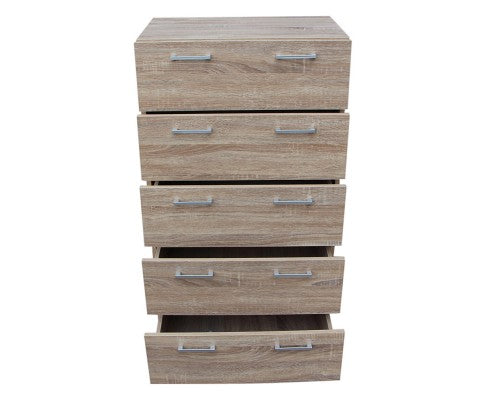 5 Drawer Chest - Oak Look - JVEES