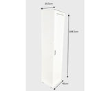 Single Door Multipurpose Cupboard - White - JVEES