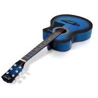 38 Inch Wooden Acoustic Guitar Blue - JVEES