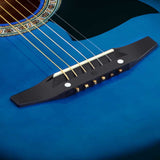 38 Inch Wooden Acoustic Guitar Blue - JVEES