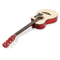 38 Inch Wooden Acoustic Guitar Natural - JVEES