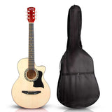 38 Inch Wooden Acoustic Guitar Natural - JVEES