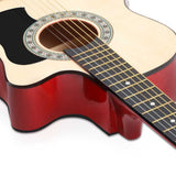 38 Inch Wooden Acoustic Guitar Natural - JVEES