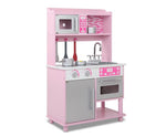 Kids Wooden Kitchen Playset Pink - JVEES