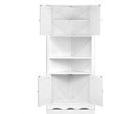 5-Tier Corner Storage Cabinet White - JVEES