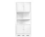 5-Tier Corner Storage Cabinet White - JVEES