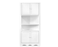 5-Tier Corner Storage Cabinet White - JVEES