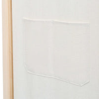 6-Panel Room Divider Cream 240x170x4 cm Fabric