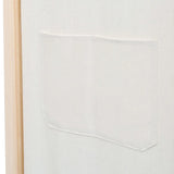 6-Panel Room Divider Cream 240x170x4 cm Fabric