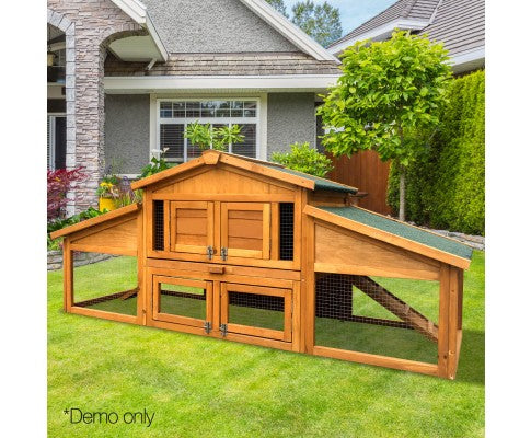 2 Story Timber Hutch Coop - JVEES